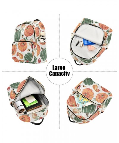 Apples Leaves Fall Pumpkins Backpack for Women Shoulder Bag Casual Daypack Lightweight Travel Purse Small Backpacks for Outdo...