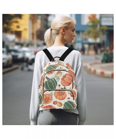 Apples Leaves Fall Pumpkins Backpack for Women Shoulder Bag Casual Daypack Lightweight Travel Purse Small Backpacks for Outdo...