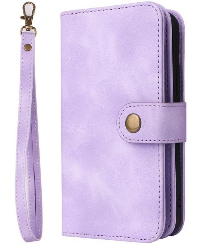 for Google Pixel 6 Phone Case Protector Multi Card Zipper Wallet Insert Card Oblique Straddle Bag Pixel 7 PRO Purple $20.16 T...