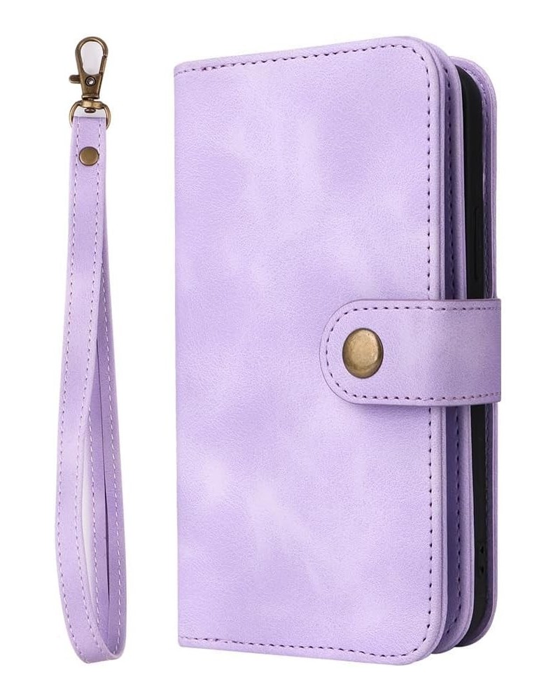 for Google Pixel 6 Phone Case Protector Multi Card Zipper Wallet Insert Card Oblique Straddle Bag Pixel 7 PRO Purple $20.16 T...