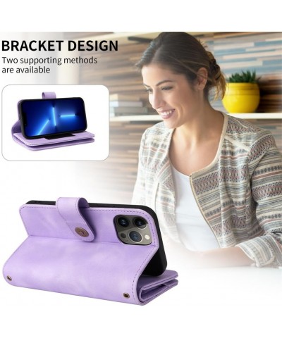 for Google Pixel 6 Phone Case Protector Multi Card Zipper Wallet Insert Card Oblique Straddle Bag Pixel 7 PRO Purple $20.16 T...