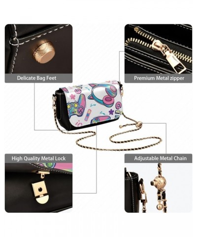 Crossbody Bags for Women Trendy Women's Black Shoulder Bag Small PU Leather Flap Cross Body Bag Handbags Pattern5 $18.85 Cros...