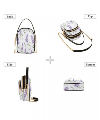 Quilted Crossbody Bags for Women,Lavender Purple Flowers02 Women's Crossbody Handbags Small Travel Purses Phone Bag $10.12 Cr...