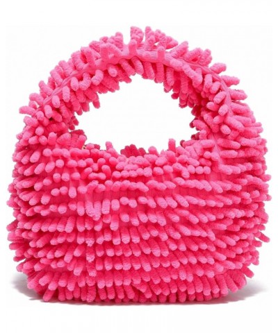 Y2K Fuzzy Purse, Fluffy Tote Bag, Cute Plush Purse for Women Pink $16.95 Totes