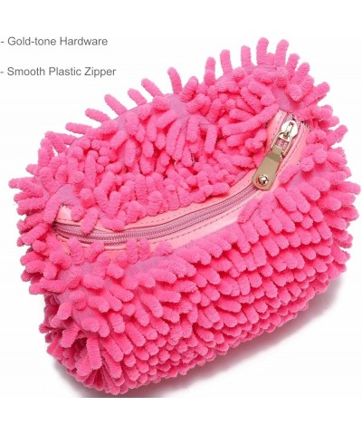 Y2K Fuzzy Purse, Fluffy Tote Bag, Cute Plush Purse for Women Pink $16.95 Totes