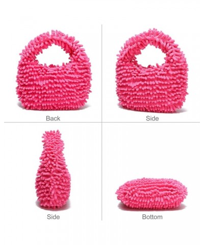 Y2K Fuzzy Purse, Fluffy Tote Bag, Cute Plush Purse for Women Pink $16.95 Totes