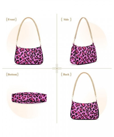 Leopard Shoulder Bag for Women Small Purse Chain Clutch Mini Purse with Chain Strap for Girl 05 $15.29 Satchels