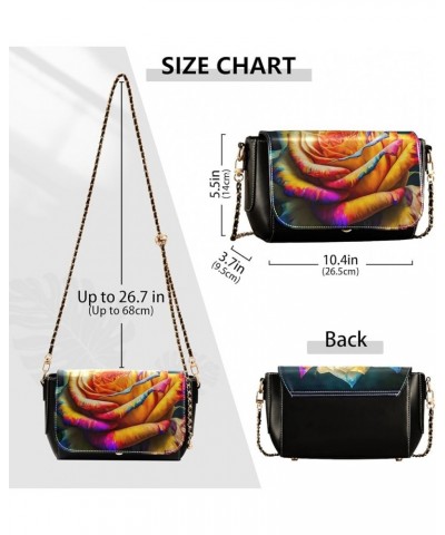 Crossbody Bags for Women Trendy Women's Black Shoulder Bag Small PU Leather Flap Cross Body Bag Handbags Pattern12 $20.49 Cro...