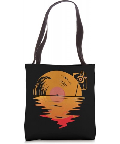 Vinyl LP - Sunset Vinyl Music Vinyl Records Tote Bag $11.88 Totes