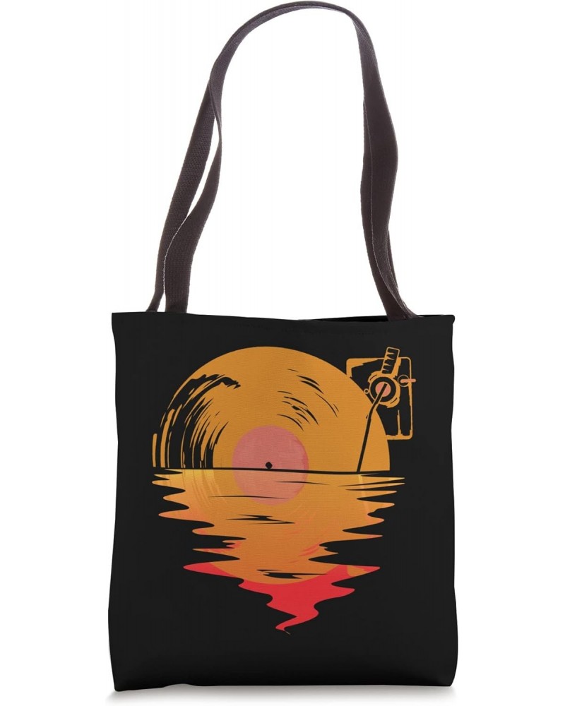 Vinyl LP - Sunset Vinyl Music Vinyl Records Tote Bag $11.88 Totes