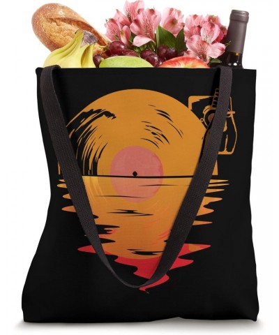 Vinyl LP - Sunset Vinyl Music Vinyl Records Tote Bag $11.88 Totes