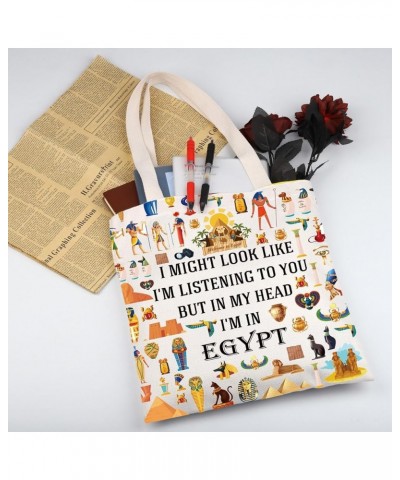 Egypt Travel Tote Bag Egyptian Pyramids Travel Shoulder Bag Ancient Egypt Theme Bag Egypt Welcome Gift for Egypt Lover I'm in...