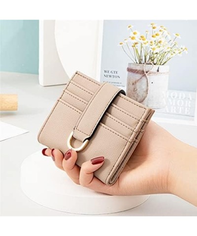 Thin Mini Women Business Credit Card Holders Girls Female Leather Small Wallet Money Coin Purse Organizer (Color : A) D $49.9...