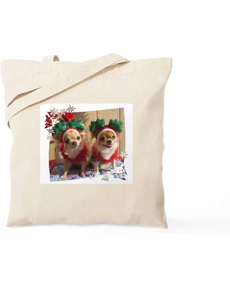 Chihuahua Mom Tote Bag Natural Canvas Tote Bag, Cloth Shopping Bag Chihuahua Xmas Tote Bag $8.00 Travel Gear