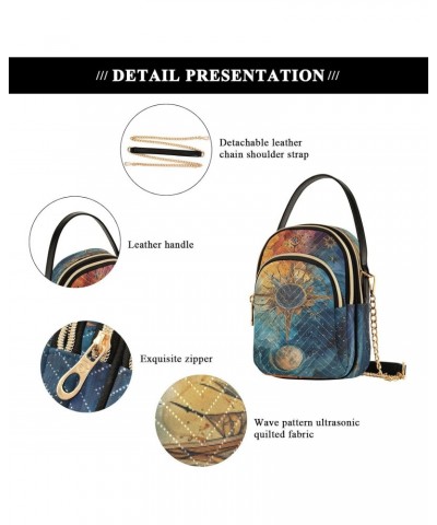 Quilted Crossbody Bags for Women,Compass Women's Crossbody Handbags Small Travel Purses Phone Bag $9.68 Crossbody Bags