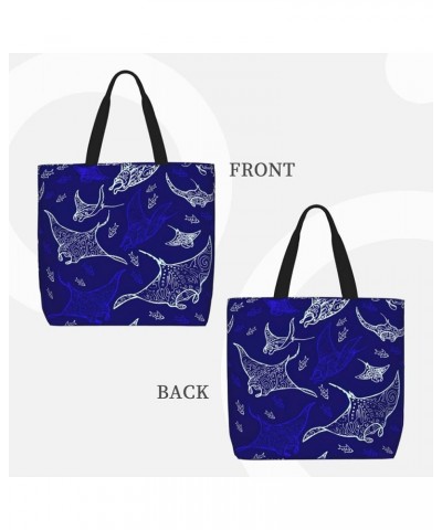 Cute Horse Print Fashion Tote Bag,Travel Handbag For Women, Hobo Bags, Work Shoulder Bags Crossbody Bag Manta Ray and Fish $1...