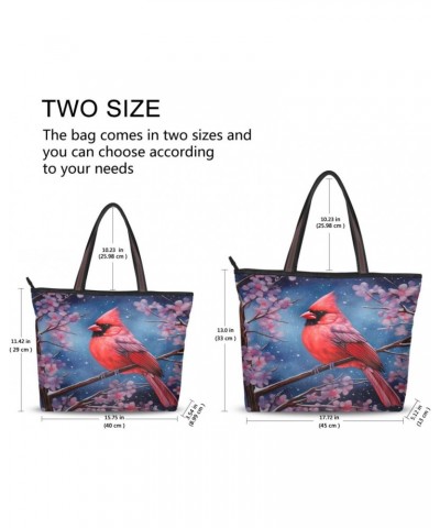 Women Tote Bags Flowers Floral Bird Winter Top Handle Satchel Handbags Shoulder Bag for Shopping L 20848050 $9.45 Satchels