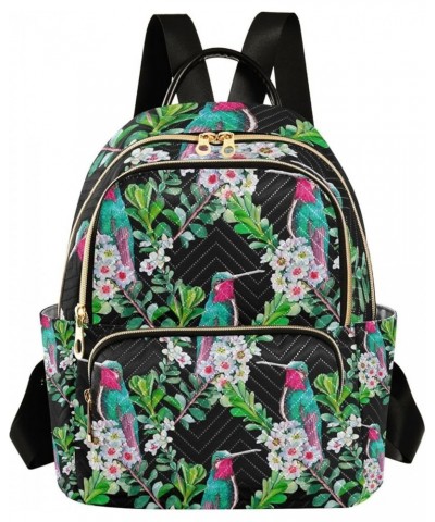 Small Backpack for Women Travel Bag Flowers and Hummingbird Daypack Purse Fashion Shoulder Bag Rucksack Small A78 $13.25 Back...