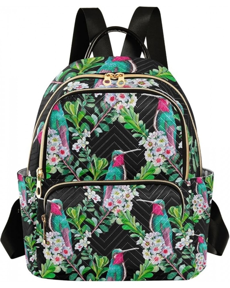 Small Backpack for Women Travel Bag Flowers and Hummingbird Daypack Purse Fashion Shoulder Bag Rucksack Small A78 $13.25 Back...