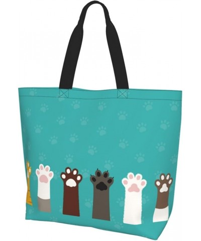 Women Shopping Bag -2 Cute Cat Paw $13.74 Totes