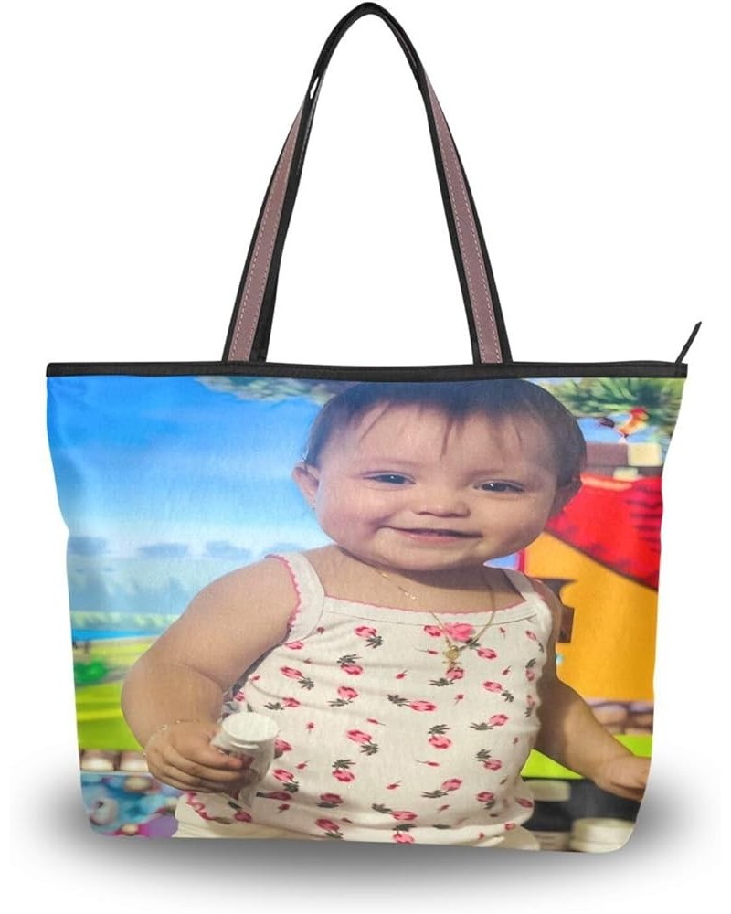 Custom Photo Canvas Tote Bag Personalized Picture Tote Bag Customized Photo Tote Bag Women Gift Custom Tote Bag L Size $14.50...