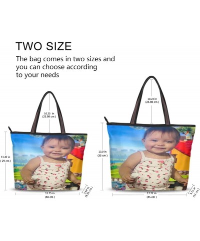 Custom Photo Canvas Tote Bag Personalized Picture Tote Bag Customized Photo Tote Bag Women Gift Custom Tote Bag L Size $14.50...