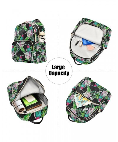 Small Backpack for Women Travel Bag Flowers and Hummingbird Daypack Purse Fashion Shoulder Bag Rucksack Small A78 $13.25 Back...