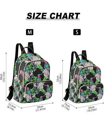 Small Backpack for Women Travel Bag Flowers and Hummingbird Daypack Purse Fashion Shoulder Bag Rucksack Small A78 $13.25 Back...