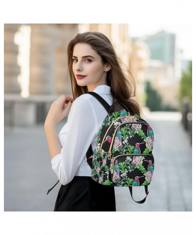 Small Backpack for Women Travel Bag Flowers and Hummingbird Daypack Purse Fashion Shoulder Bag Rucksack Small A78 $13.25 Back...