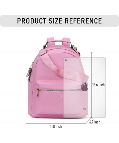 Women Fashion Flap Backpack Purse Large Vegan Leather Shoulder Bag Multipurpose Design Drawstring Handbags Normal (13.5-in Hi...