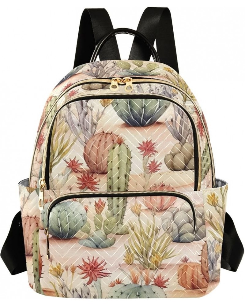 Medium Fashion Backpack for Women Desert Cactus Print Ladies Travel Daypack Aesthetic Shoulder Bag 10.2×5.1×12.5 IN $18.71 Ba...