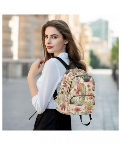 Medium Fashion Backpack for Women Desert Cactus Print Ladies Travel Daypack Aesthetic Shoulder Bag 10.2×5.1×12.5 IN $18.71 Ba...