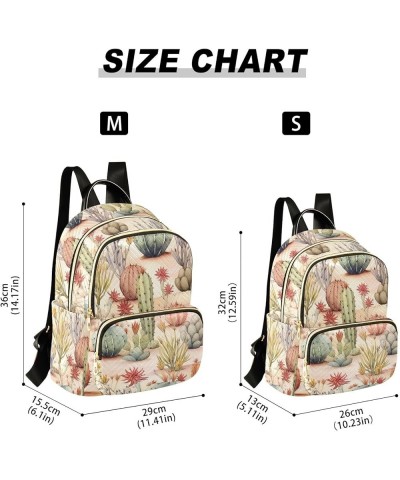 Medium Fashion Backpack for Women Desert Cactus Print Ladies Travel Daypack Aesthetic Shoulder Bag 10.2×5.1×12.5 IN $18.71 Ba...