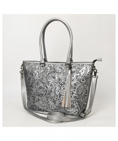 American Darling Tote Hand Tooled Genuine Leather Women Bag Western Handbag Purse Metallic $94.77 Totes