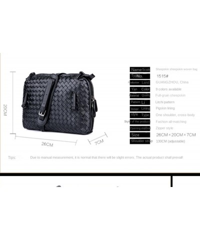 MKJHNBHQ Women's Woven Handmade Clutch Knitted Messenger Bag Mini Shoulder Handbag Fashion Shell Bag Shenlanse $59.46 Totes