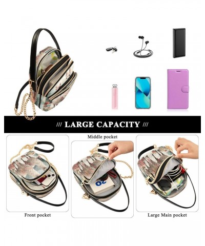 Christmas Llama Xmas Gift Small Chain Crossbody Travel Bag Handbag Cell Phone Purse for Women $9.90 Crossbody Bags