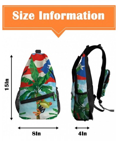 Sling Bag Crossbody Sling Backpack Waterproof Chest Bag Daypack Shoulder Bag for Hiking Walking Travel Puerto Ricoplr2531 $14...