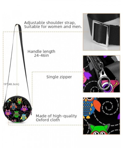 Animal Skin Of Heart Shape Crossbody Bag for Women Teen Girls Round Canvas Shoulder Bag Purse Tote Handbag Bag Multi13 $10.59...