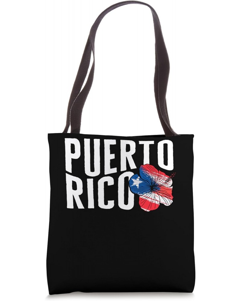 Puerto Rico Floral Flag Tee Puerto Rico Vacation Souvenir Pr Tote Bag $16.71 Totes