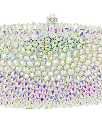 Women's Fashion Crystal Evening Clutch Purse Wedding Party Rhinestone Handbags with Spikes $53.31 Evening Bags