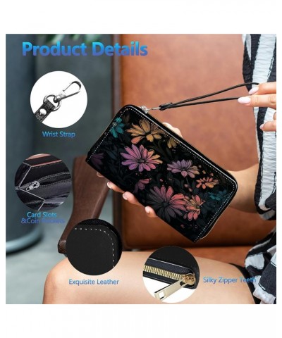 Womens Wallet PU Leather Wristlet Wallets for Women, Large Capacity Lady Fashion Wallet Card Holder Zipper Wallet with RFID B...