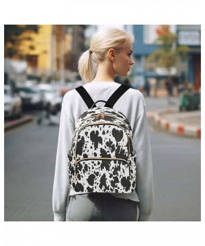 Backpack Purse for Women Cow Skin Leather Texture Casual Shoulder Bag Small Backpack S Medium $13.26 Backpacks