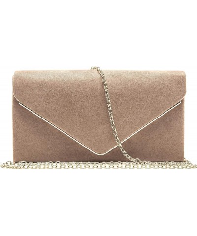 Clutch Purses for Women Wedding Evening Bag Clutch Bridal Party Prom Envelope Handbags Camel $9.12 Evening Bags