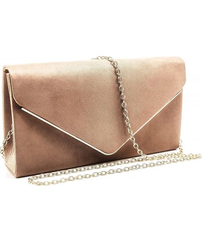 Clutch Purses for Women Wedding Evening Bag Clutch Bridal Party Prom Envelope Handbags Camel $9.12 Evening Bags