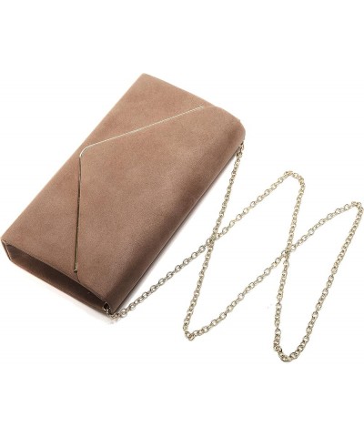 Clutch Purses for Women Wedding Evening Bag Clutch Bridal Party Prom Envelope Handbags Camel $9.12 Evening Bags