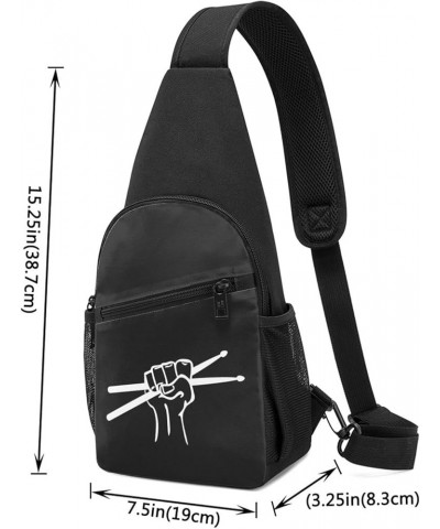 Drumstick Drummer Crossbody Bags Adjustable Travel Hiking Crossbody Bags, For Hiking Outdoor One Size Black $21.61 Crossbody ...