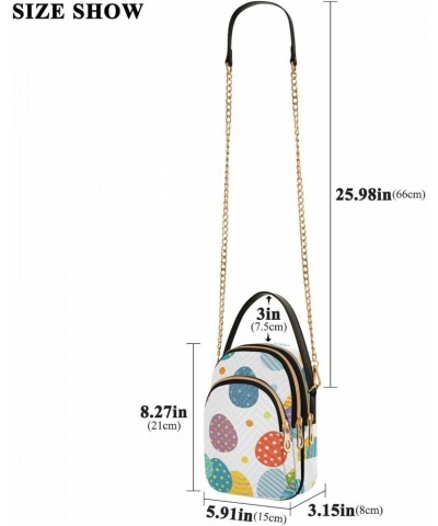 Joko lvery Easter Eggs Cross Body Purse Crossbody Bags Chain Shoulder Bag Handbag for Women Gifts Work1 $11.00 Crossbody Bags