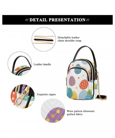 Joko lvery Easter Eggs Cross Body Purse Crossbody Bags Chain Shoulder Bag Handbag for Women Gifts Work1 $11.00 Crossbody Bags