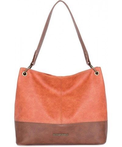 Hobo Bag Purses and Handbags for Women Top Handle Handbags with Pockets Zipper A-orange $13.06 Hobo Bags