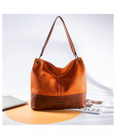 Hobo Bag Purses and Handbags for Women Top Handle Handbags with Pockets Zipper A-orange $13.06 Hobo Bags